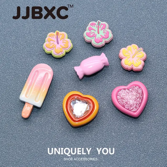 JJBXC charme chaussure boucle chaussures accessoires dessin animé amour bricolage chaussures de mode accessoires adaptés aux chaussures croisées