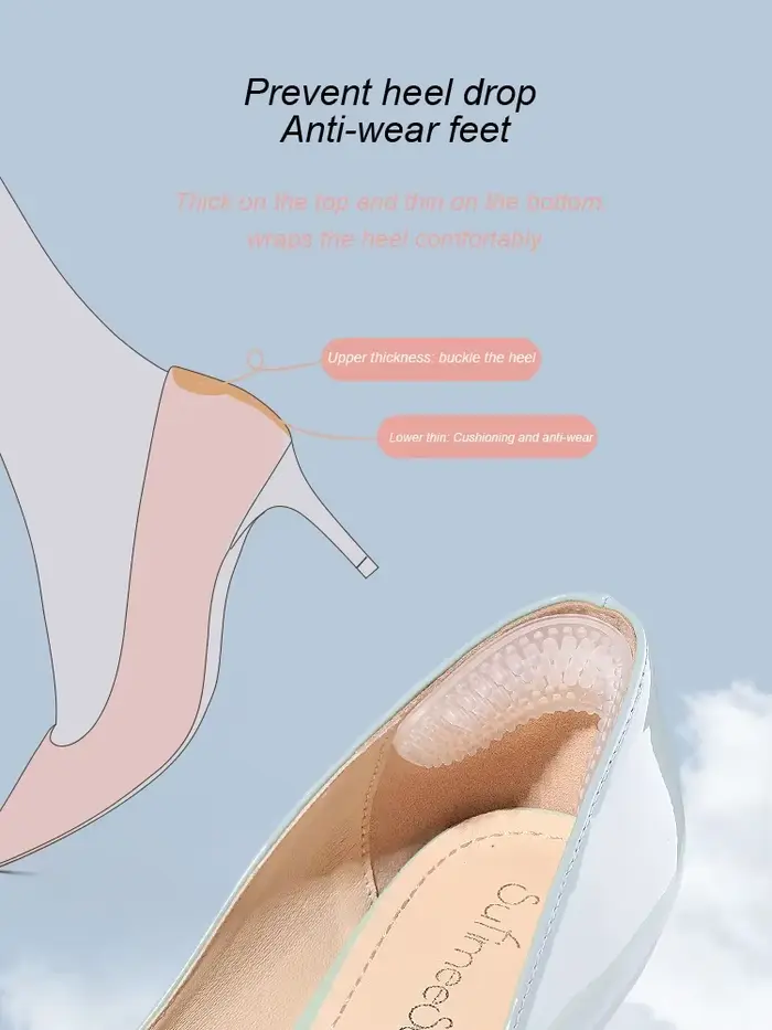 Autocollants de talons en silicone coordonnants pour femmes et hommes