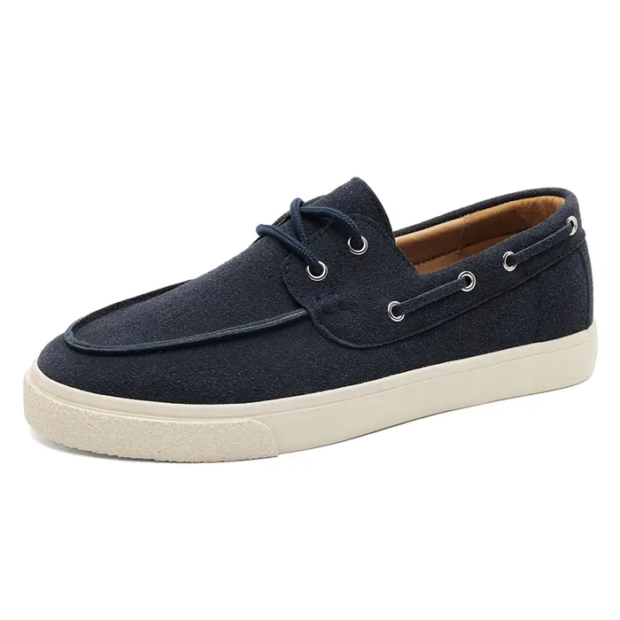 Mocassins décontractés pour hommes, chaussures bateau en daim à semelle épaisse, antidérapantes, res