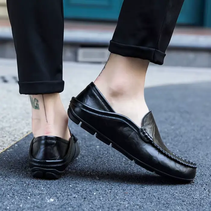 Hommes chaussures décontracté en cuir véritable
