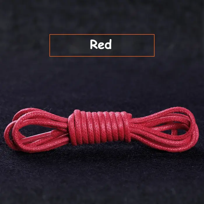 1 paire de lacets en coton ciré rond Oxford