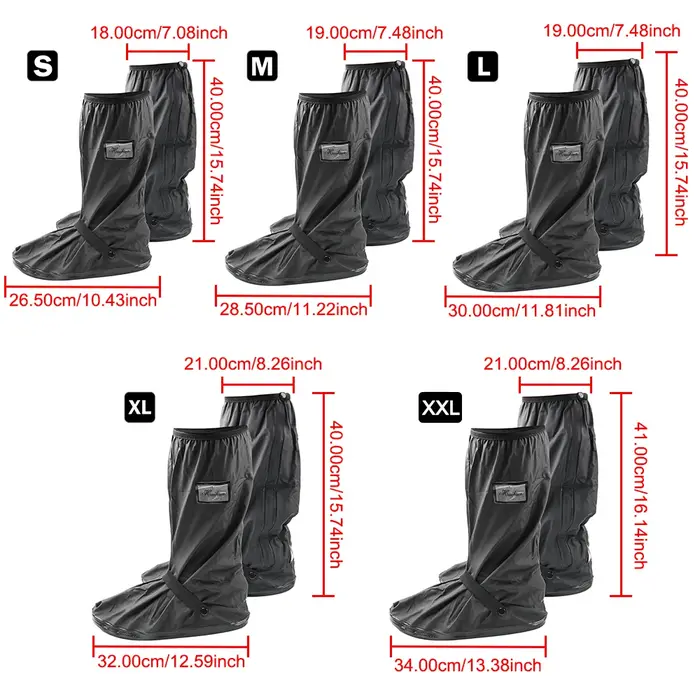 Couvre-chaussures de pluie réutilisables pour moto