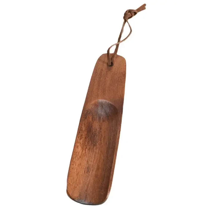 Chausse-pied en bois massif 15-31cm, manche court, spatule à chaussures facile à utiliser pour femmes enceintes, personnes âgées, maison, hôtel, prise confortable