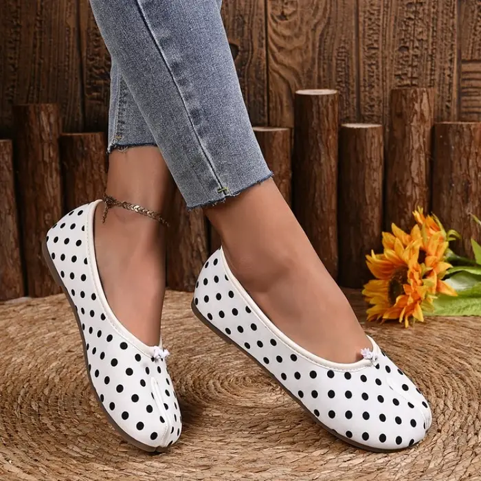 Nouvelles Chaussures Plates Confortables Tout-Saison 2026 pour Femmes - Ballerines à Nœud Papillon