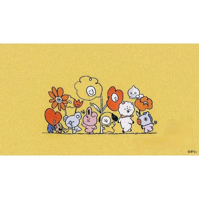 BT21 2026 Koya RJ Shooky Man Chimmy Cooky DIY Cartoon Cute Shoe Buckle Three-dimensional Shoe Flower Decoration Detachable