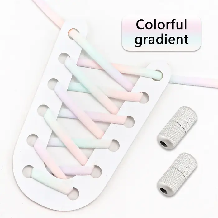 Lacets de tennis élastiques colorés pour enfants et adultes