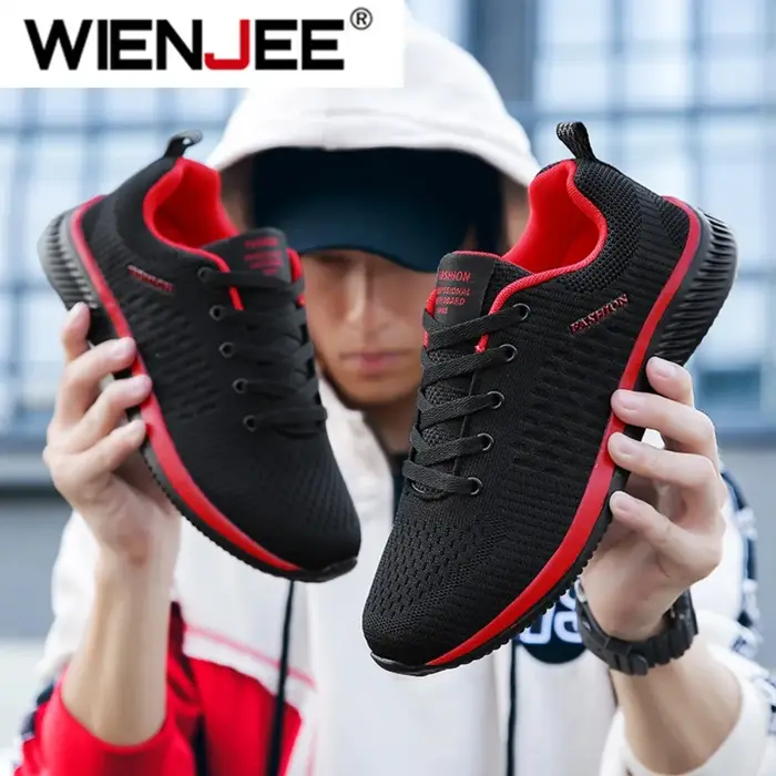Hommes course marche tricot chaussure espadrilles décontractées respirant sport