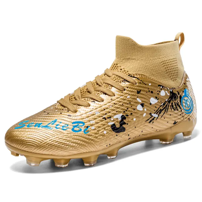 Chaussures de football AG/TF à tige haute, chaussures de football légères et antidérapantes pour l'e