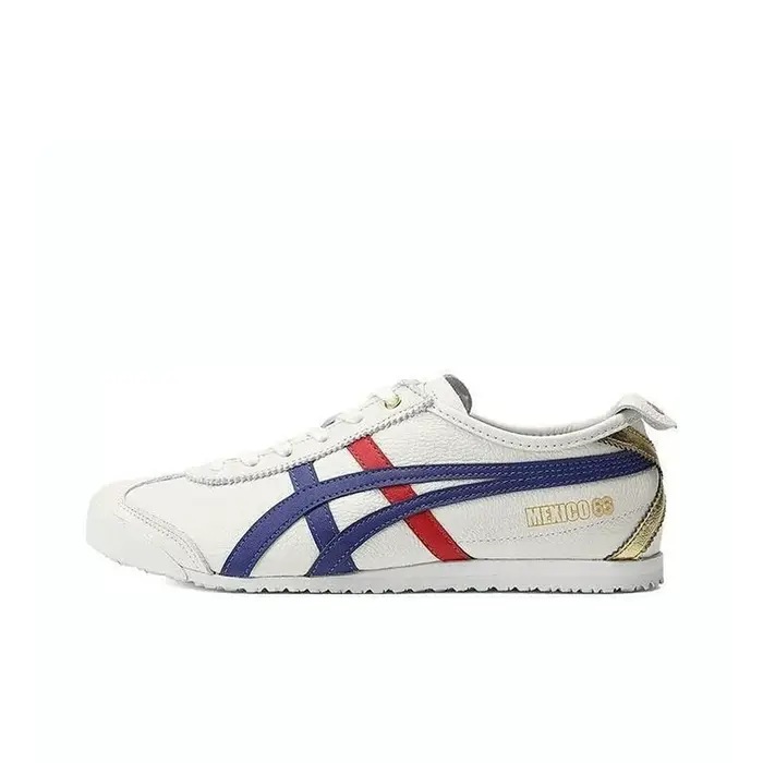 Asics Onitsuka Tiger Mexico 66 Blanc Bleu foncé Rouge Or 1183B511-100