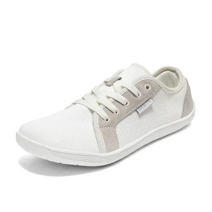 Chaussures de course décontractées pour hommes à bout large et semelle plate, respirantes en maille,