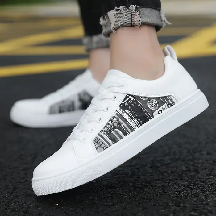 Chaussures de skate blanches pour hommes