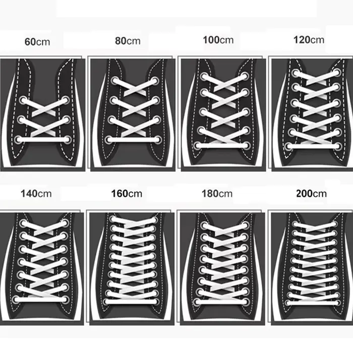 Lacets de chaussures plates pour hommes et femmes