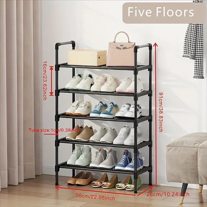 Étagère à chaussures en métal à plusieurs niveaux