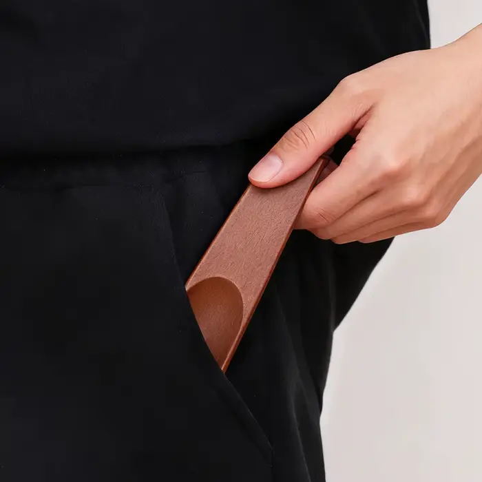 Mini chausse-pied en bois de hêtre de 14,5 cm – Aide à chaussures de voyage portable pour les voyages d'affaires et utilisation en déplacement