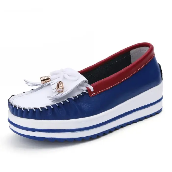 YAERSettlement-Mocassins pour Femme, Chaussures de Petite et Grande Taille, Document Blanc 31 32 33 
