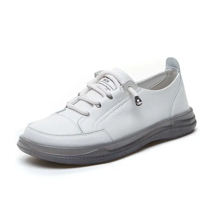 Maogu-Baskets Plates en Cuir group pour Femme