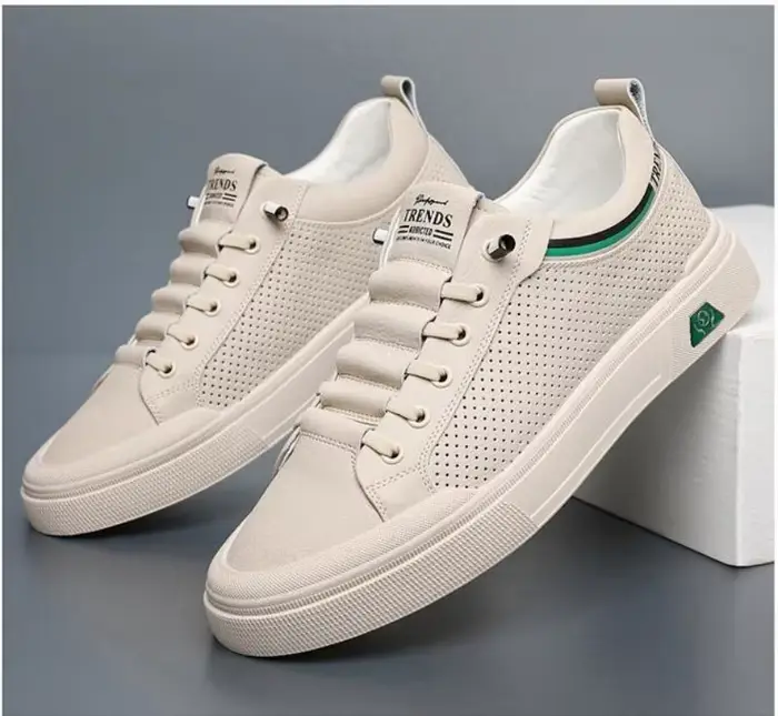 Chaussures décontractées en cuir véritable pour hommes