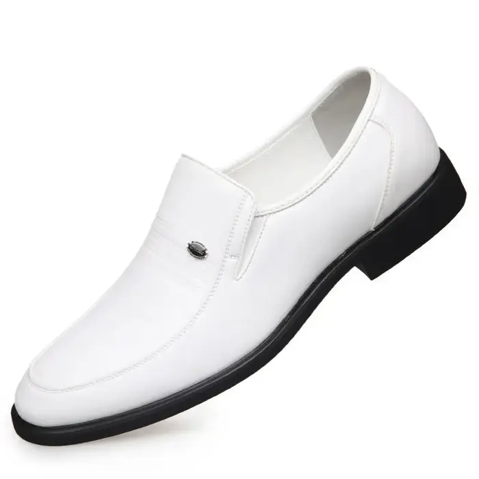 Chaussures en cuir véritable à semelle souple pour hommes