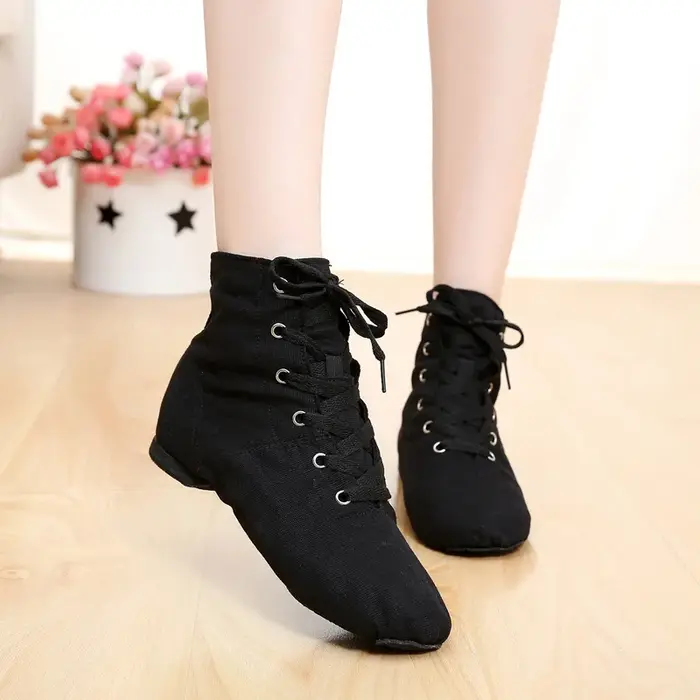 Chaussures de danse jazz en toile pour hommes et femmes