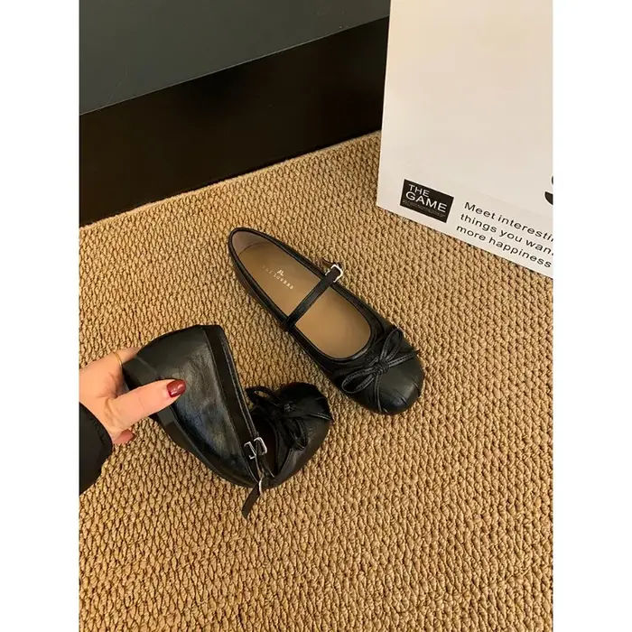 Ballerines françaises exclusives à bouton unique pour femmes