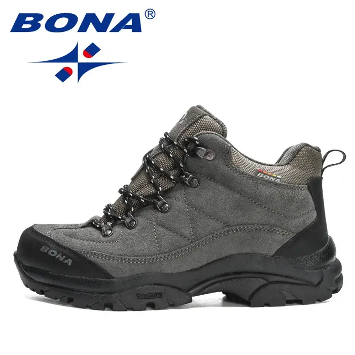 BONA nouveaux créateurs antidérapant résistant à l'usure respirant chaussures de randonnée hommes en plein air de haute qualité Jogging marche chaussure Mansculino
