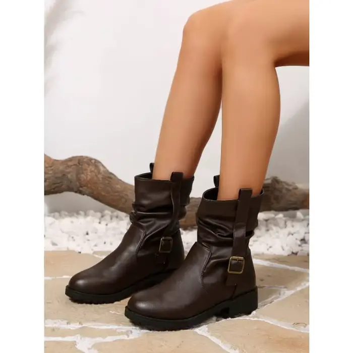 Bottes de moto de Style rétro pour femmes