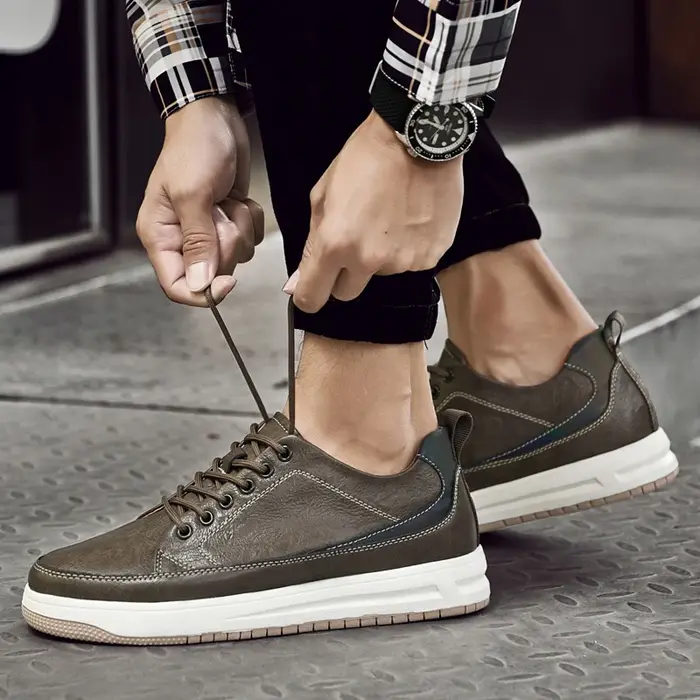Chaussures rehaussantes en cuir pour hommes