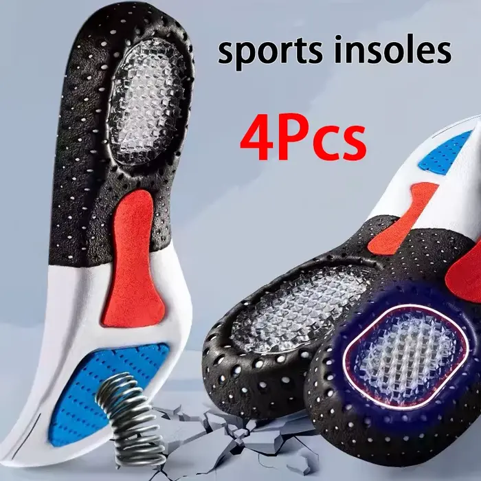 Semelles intérieures de sport absorbant les chocs pour hommes et femmes