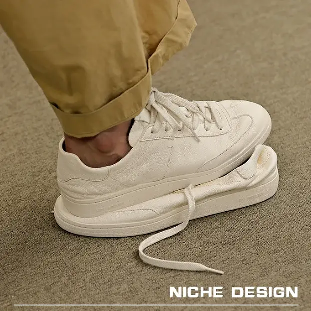 Chaussures décontractées pour hommes en cuir véritable à lacets, baskets de luxe pour femmes, chauss