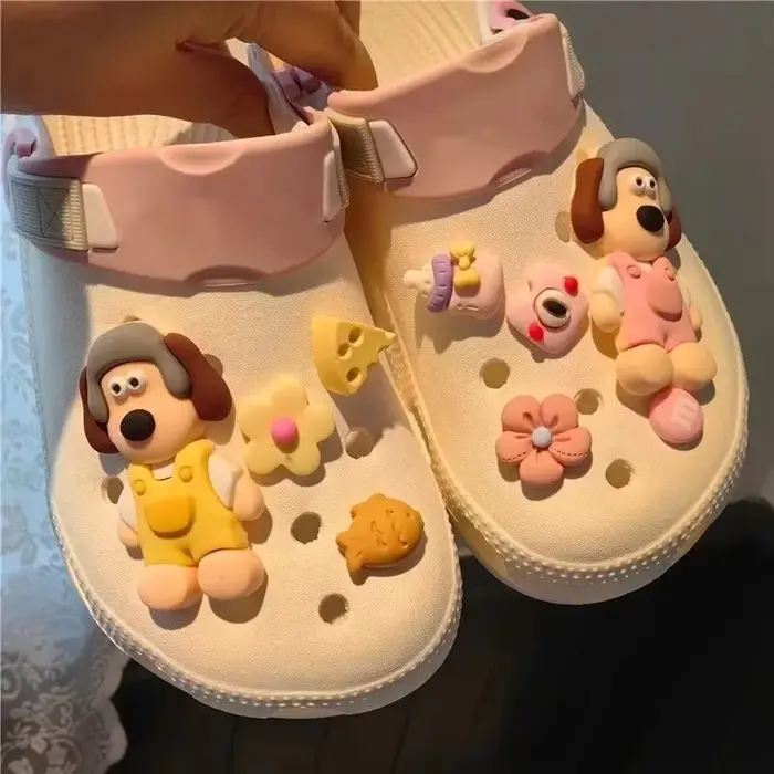 Ensemble de breloques pour chaussures à trous, bricolage, dessin animé mignon, fait à la main, décorations de chaussures de jardin de qualité, cadeau pour filles