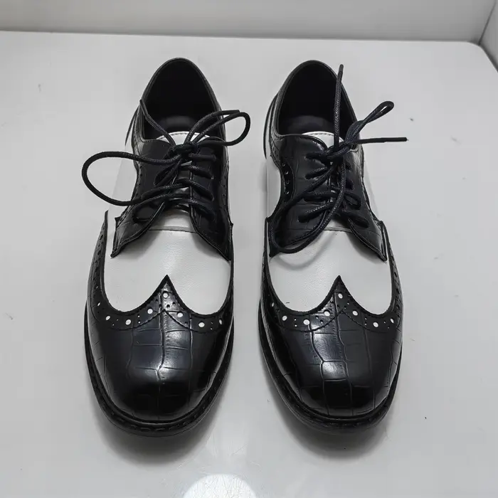 SIMLOVEYO Design chaussures plates pour femme bout rond à lacets couleur mixte respirant Oxford chau