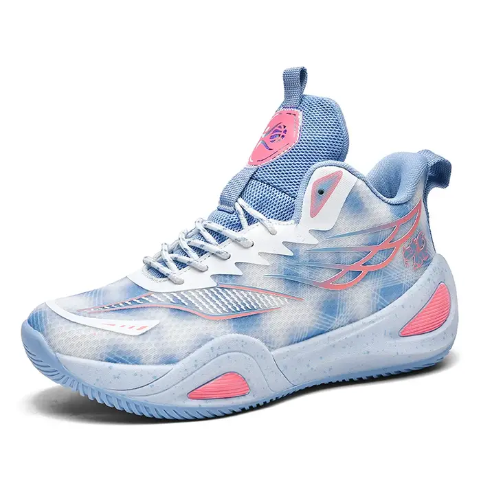 Chaussures de basket-ball à tige haute pour hommes et femmes, baskets en maille respirante, semelle en caoutchouc antidérapante, pour le sport, l'entraînement scolaire, automne et hiver