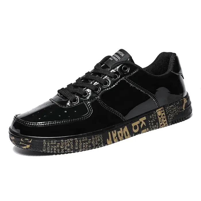 Nouvelles baskets en or Couple chaussures de luxe décontracté paillettes