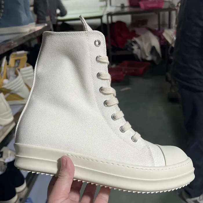 Marque toile hommes Sneaker décontracté femmes formateur haut blanc concepteur bottine fermeture écl