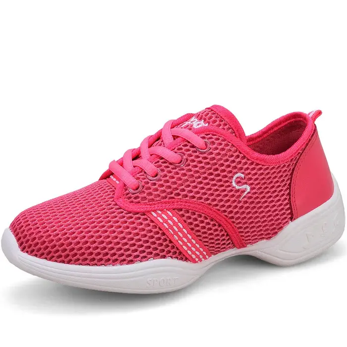 Baskets légères à semelle souple pour femmes, chaussures de course respirantes, chaussures de danse 