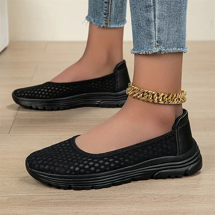 Femme maille chaussures été femmes baskets plates