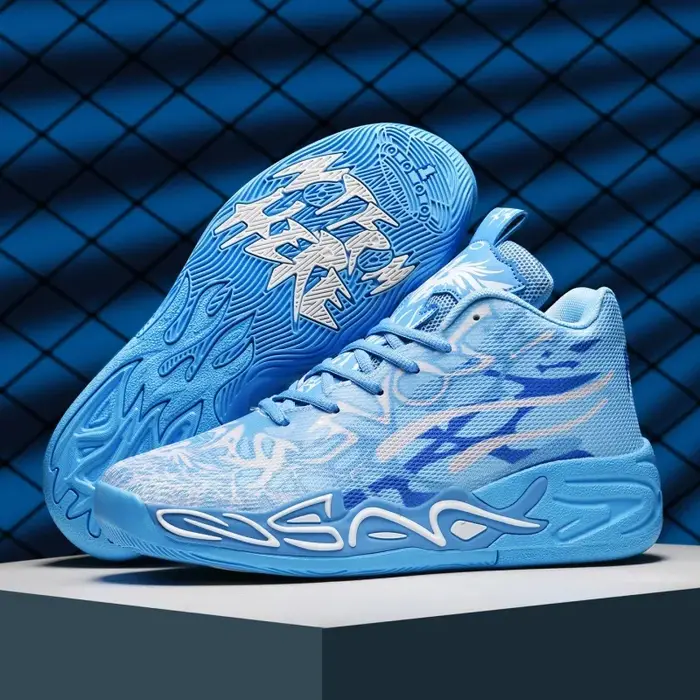 Chaussures de basket-ball montantes pour hommes, respirantes, amortissantes, antidérapantes, pour terrain extérieur, entraînement professionnel, chaussures de sport