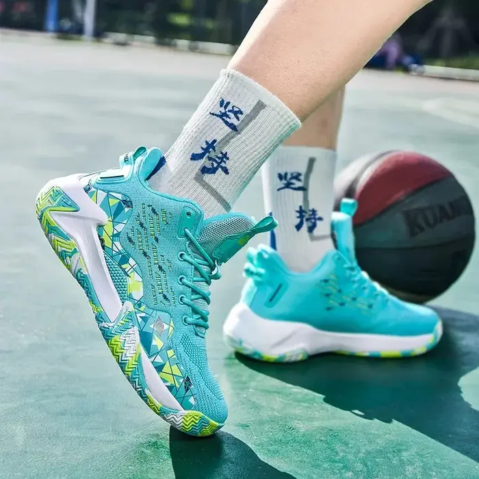 Chaussures de basket-ball pour hommes, respirantes, amortissantes, antidérapantes, résistantes à l'usure, chaussures de sport, entraînement en salle de sport, baskets de basket-ball athlétiques