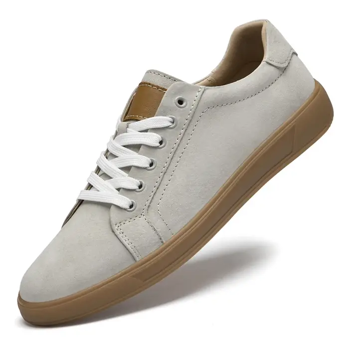 2025 en cuir véritable hommes chaussures vulcanisées mode décontracté