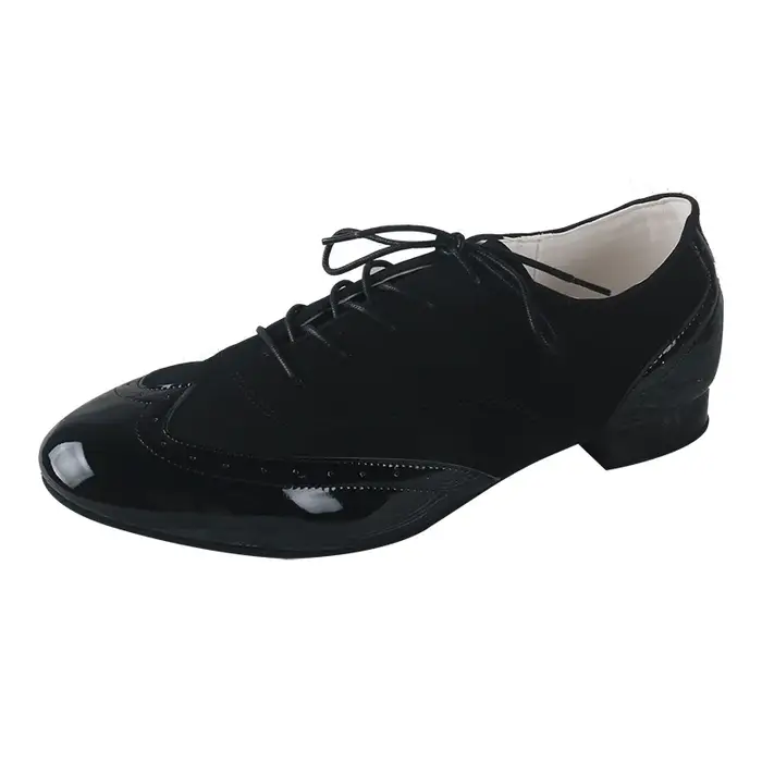 Wedopus 2.5CM chaussures de danse noires hommes salle de bal semelle en daim cubain Latin homme