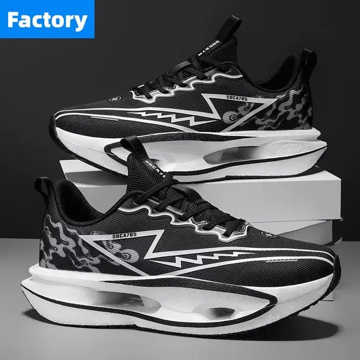 Chaussures de course Marathon Spécialité Homme Sport Plaque Carbone Respirantes Ultralégères Femme Confortables Athlétiques Amorti Stabilité Baskets