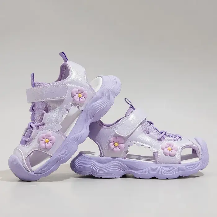Sandales d'aventure recyclées pour petites filles 2026 – Nouvelles chaussures de plage épaisses pour enfants