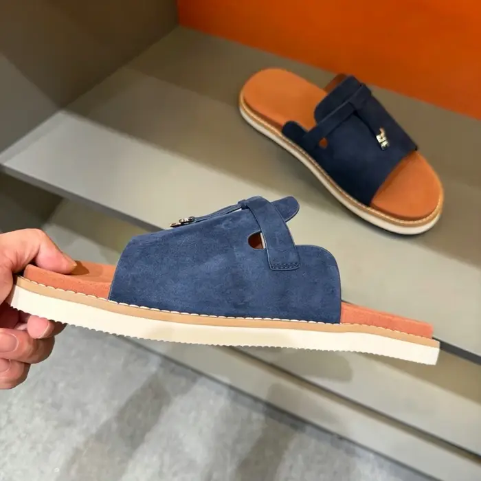 26 Chaussures de luxe pour hommes, pantoufles de mode faites à la main, sandales d'été en cuir, claq
