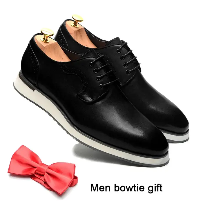 Taille ue 38 à 46 mode décontracté Derby chaussures hommes en cuir véritable Original confortable ba