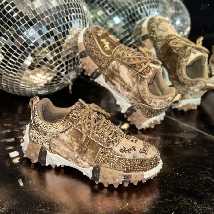 Femmes eau diamant chaussures de sport cristal daim luxe concepteur