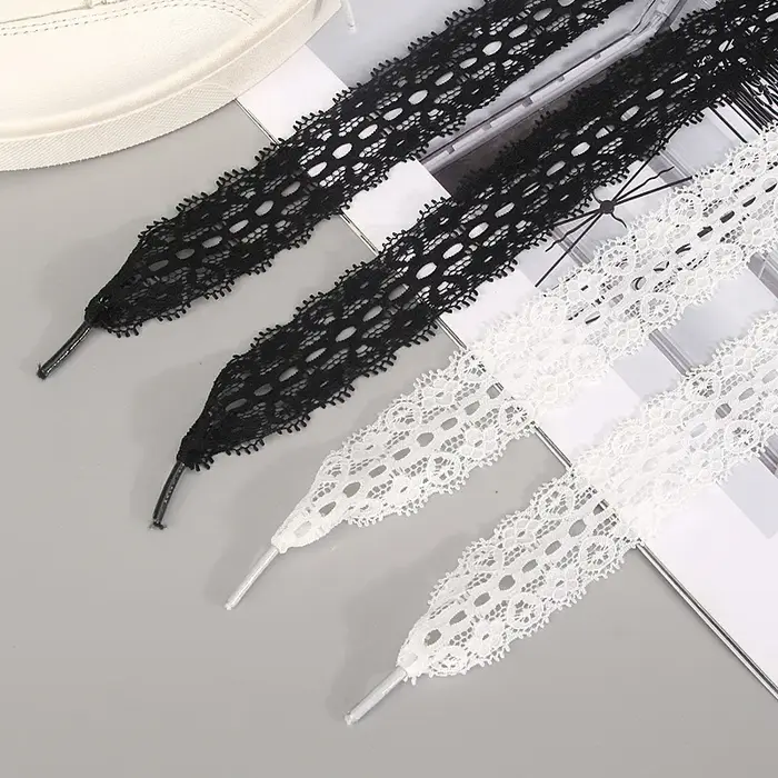 1 paire de lacets plats fantaisie pour baskets