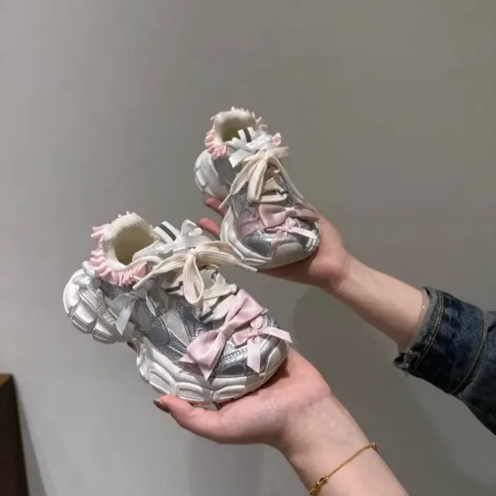 Chaussures de tennis princesse pour filles, respirantes, à semelle souple, chaussures décontractées 