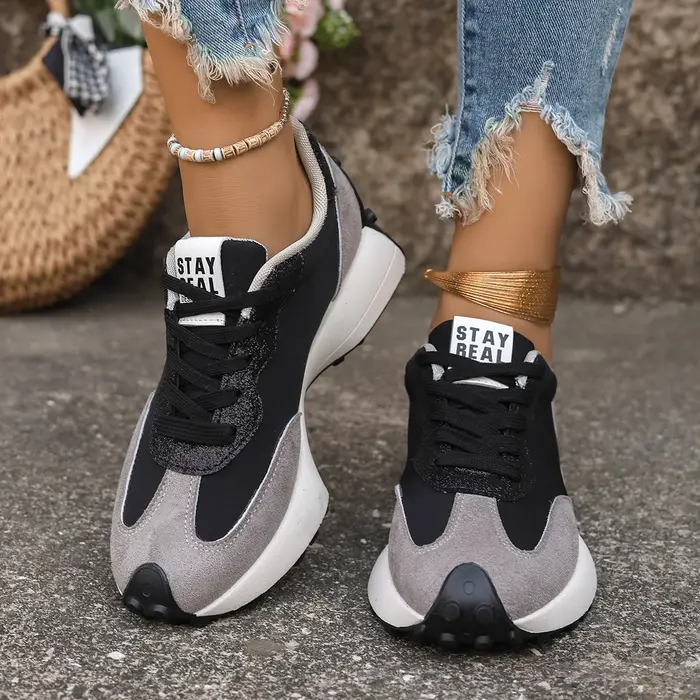 Femmes baskets chaussures de marche décontractées femme automne mode à lacets