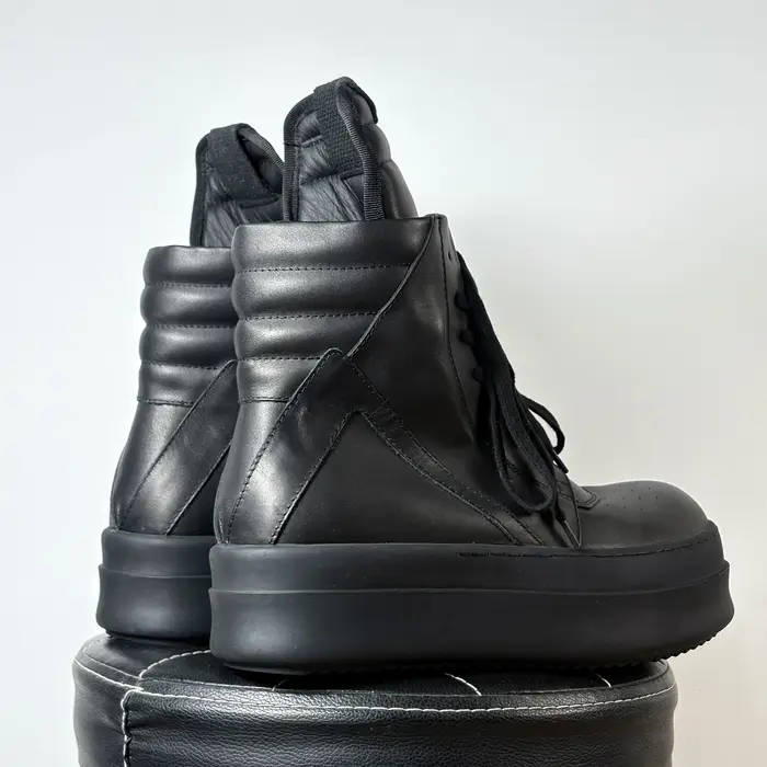 Baskets montantes à plateforme en cuir blanc pour hommes
