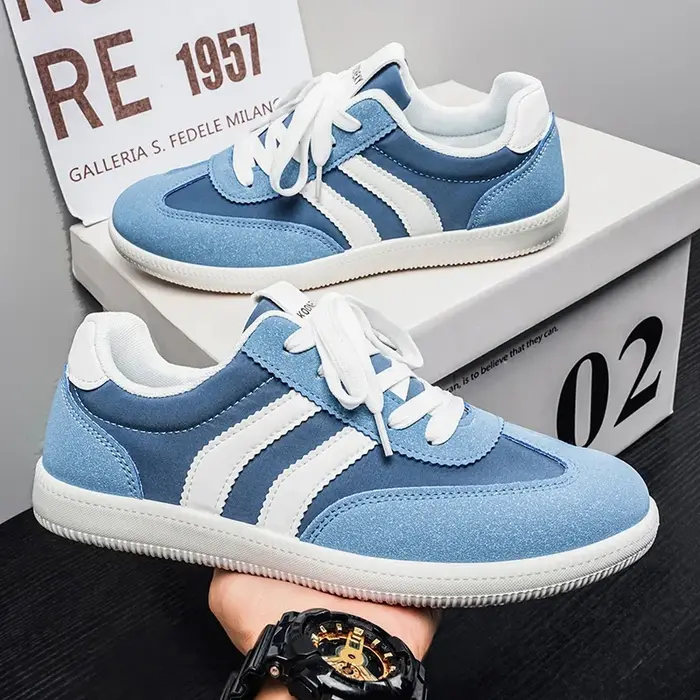 Baskets décontractées bleues tendance pour hommes